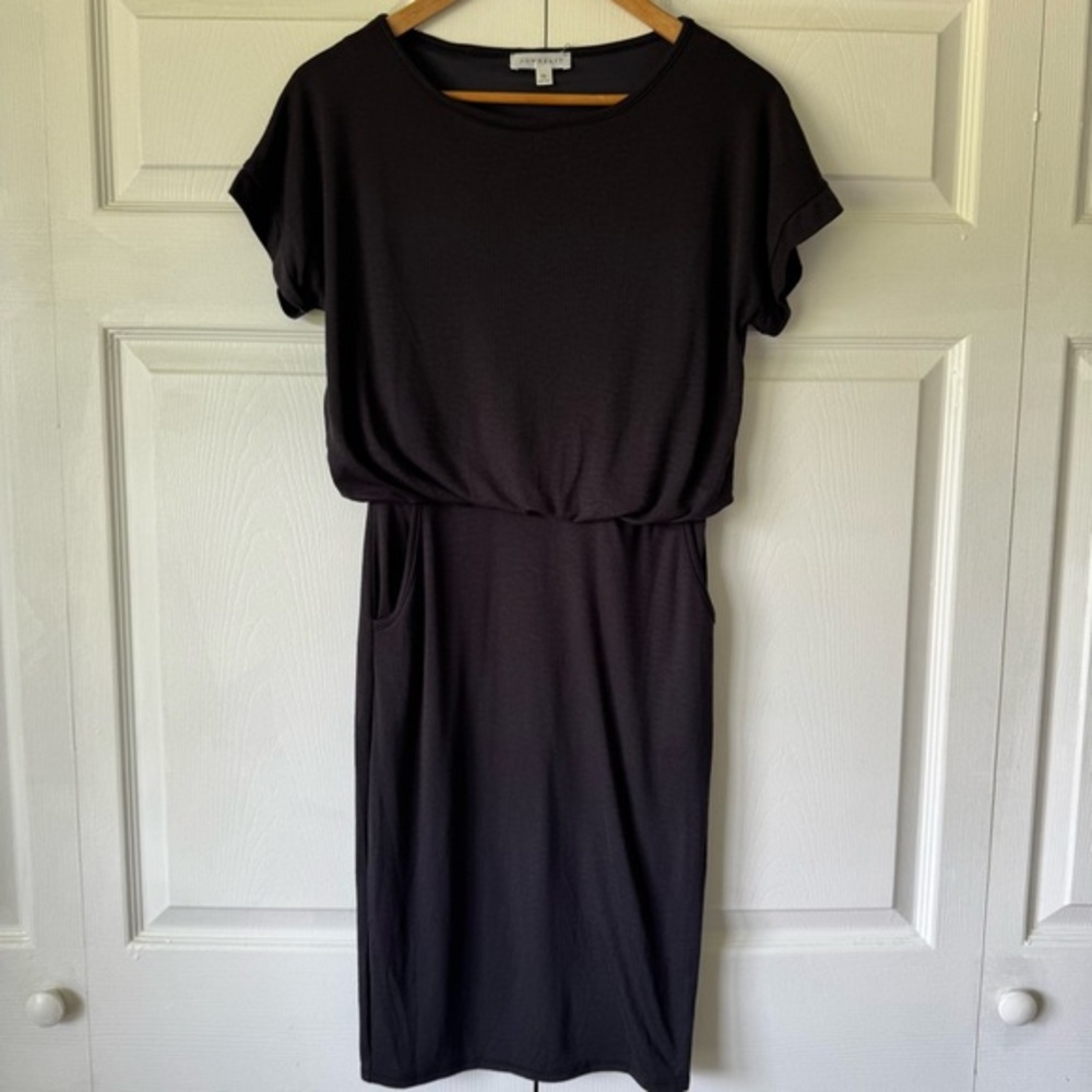 Downeast Knit Shift Dress – Charcoal Gray – Size XS